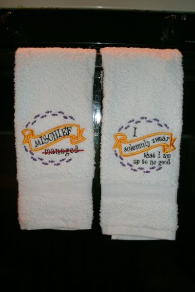 Harry Potter Mischief Kitchen Towels Hand Towels 2 piece set