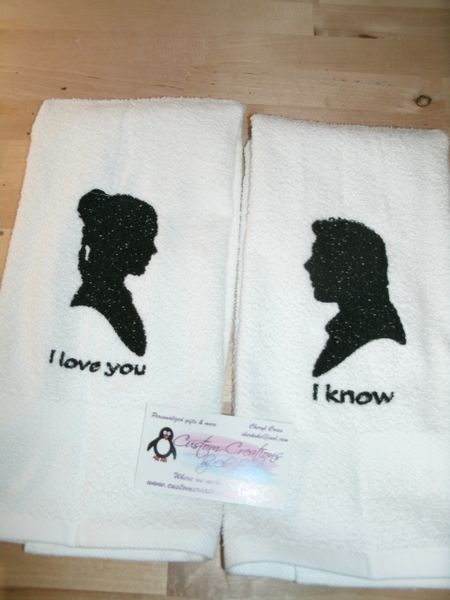 16x26 Personalized Embroidered Hand Towel With Starwars 