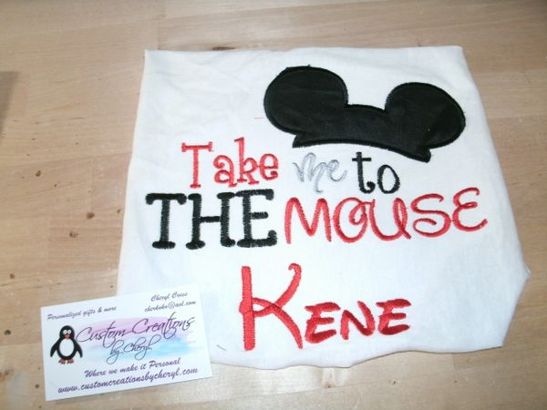 Personalized Mickey Take Me To The Mouse Ears Vacation Shirt