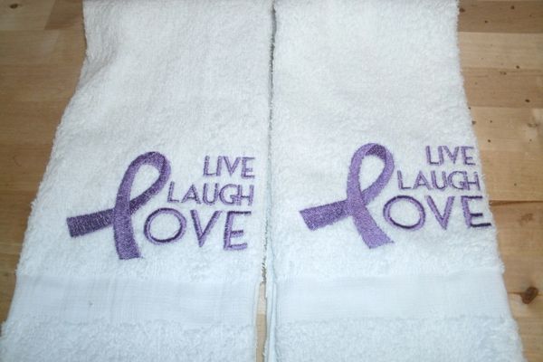 Live Laugh Love Ribbon Kitchen Towels 2 piece set