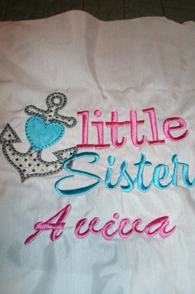 Anchor Little Sister Nautical Family Shirt