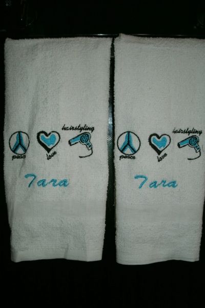 Peace Love Hairstyling Kitchen Hand Towels 2 piece set