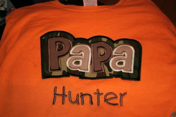Papa Personalized Shirt Double Applique Family Shirt
