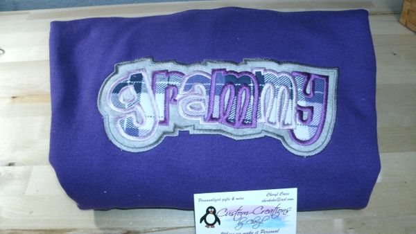 Grammy Personalized Shirt Double Applique Family Shirt