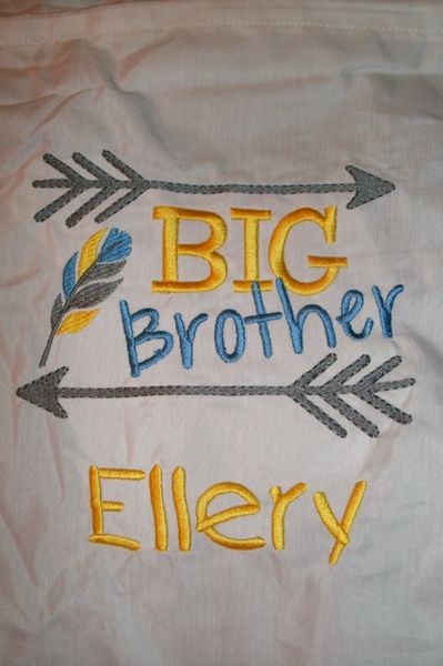 Tribal Arrows & Feather Big Brother Family Shirt