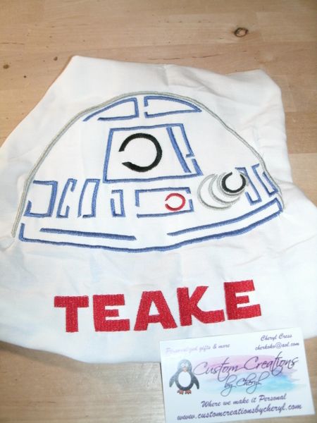 Personalized Star Wars Droid R2D2 Sketch Personalized Shirt