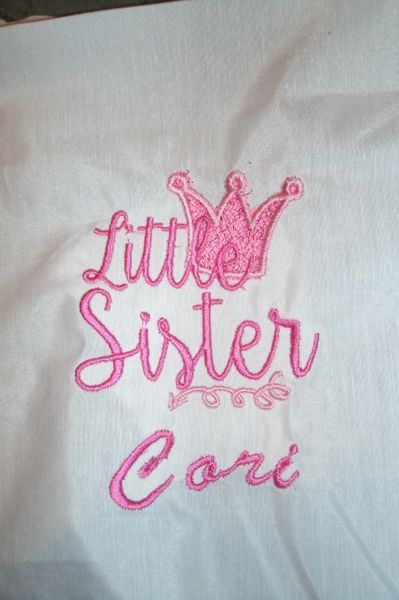 Princess Crown & Arrow Little Sister Family Shirt
