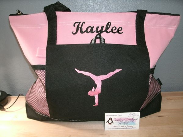 Gymnastics Handstand Personalized Gymnist Tote Bag