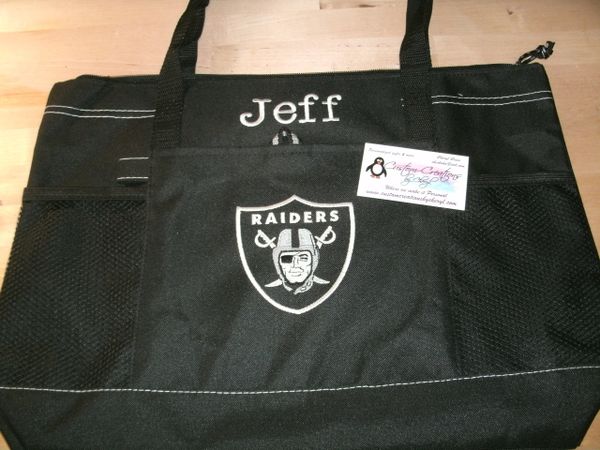 Raiders Football Personalized Tote Bag Sports Mom