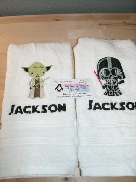 Star Wars Vader & Yoda Kitchen Towels Hand Towels 2 piece set