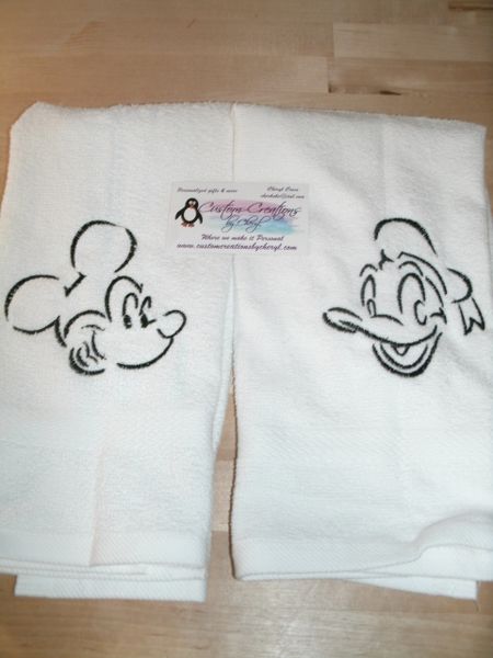 Donald & Mickey Sketch Kitchen Towels Hand Towels 2 piece set