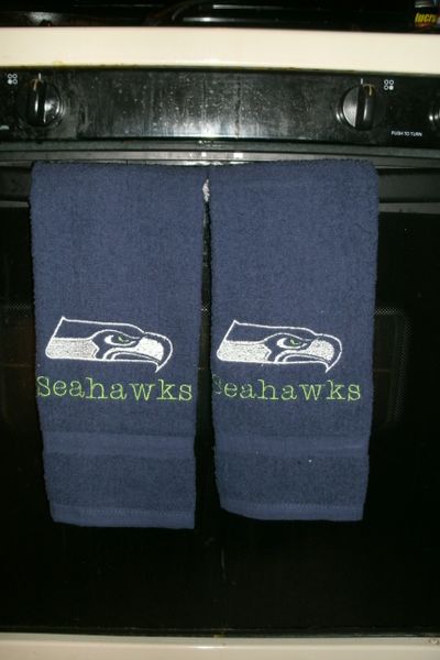 Personalized Seahawks Football Hand Towel 2 piece set Sports Towel