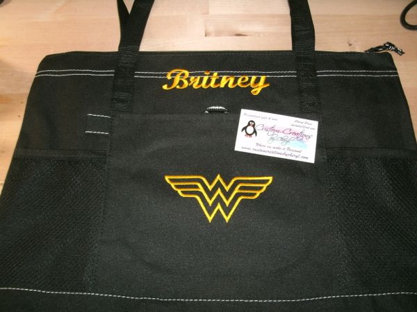 Wonder Woman Logo Sketch Superhero Personalized Tote Bag