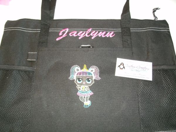 Rainbow Unicorn Girl Sketch Personalized Tote Bag