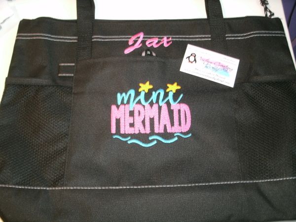 Mini Mermaid Personalized Tote Bag