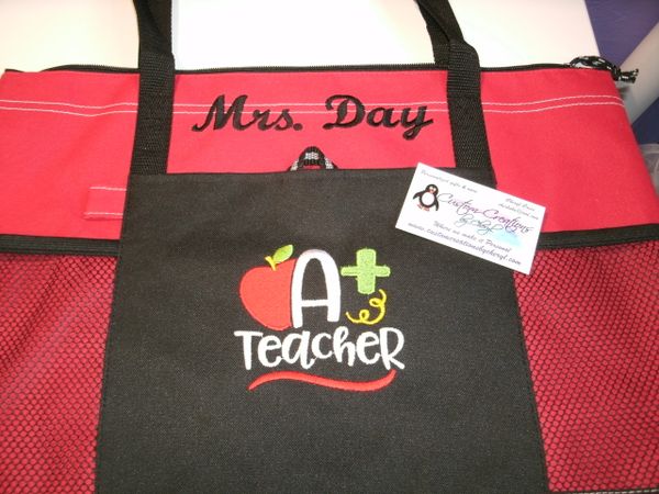 A+ Teacher Personalized Tote Bag Great Teacher Gift