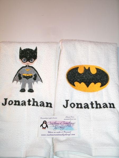 Batman Kid Superhero Kitchen Towels Hand Towels 2 piece set