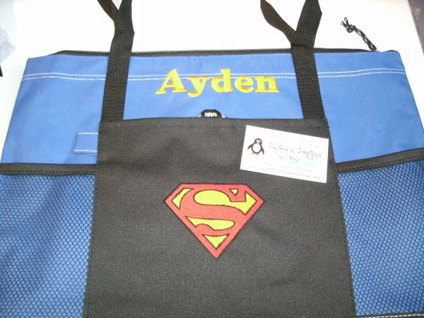 Superman Superhero Personalized Tote Bag
