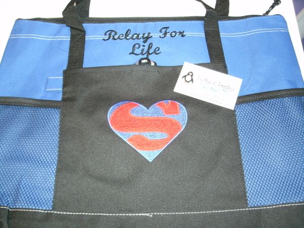Superman Heart Superhero Personalized Tote Bag