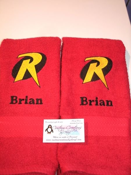 Robin Logo Kitchen Towels Hand Towels 2 piece set