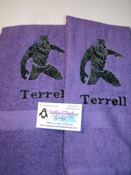 Black Panther Full Kitchen Towels Hand Towels 2 piece set