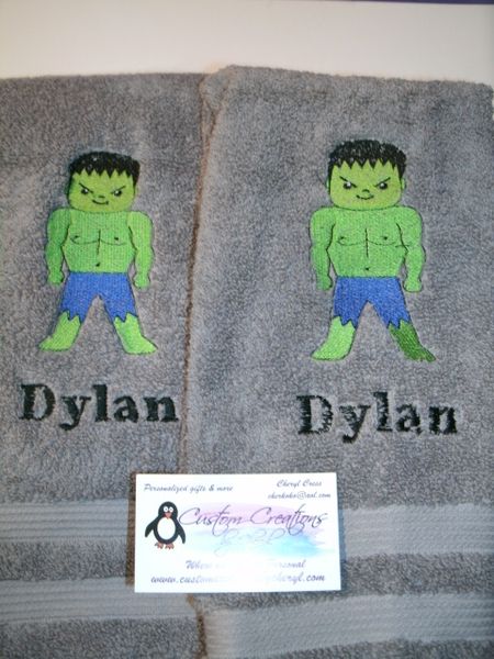 Hulk Kid Superhero Kitchen Towels Hand Towels 2 piece set