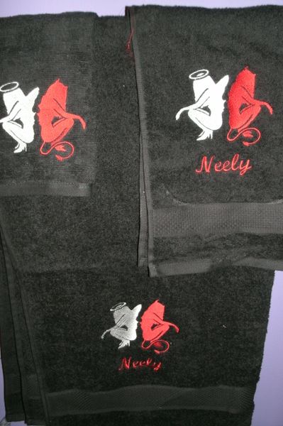 Angel Devil Personalized Towel Set