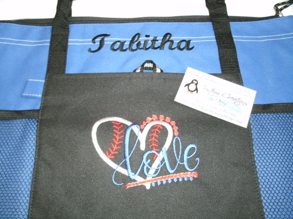 Personalized Tote Bag with Name & Heart