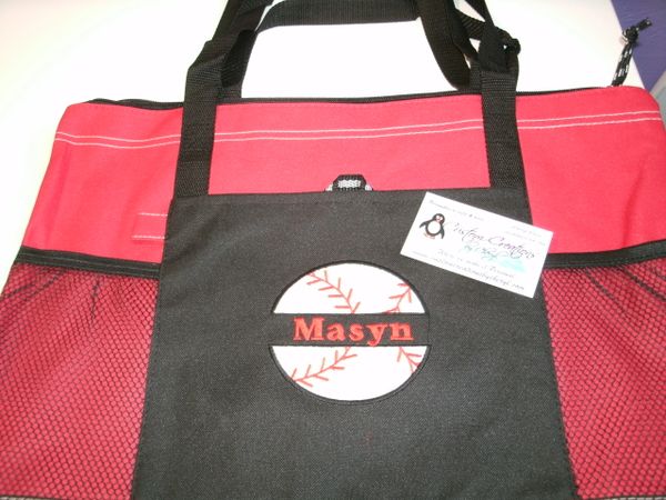 Baseball Split Personalized Tote Bag Sports Mom