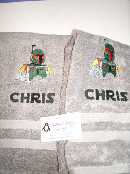 Star Wars Bobba Fett Personalized Kitchen Towels 2 piece Set