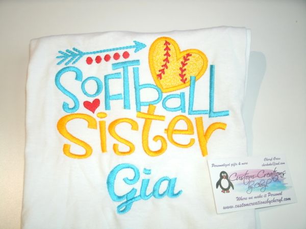 Softball Sister Softball Shirt