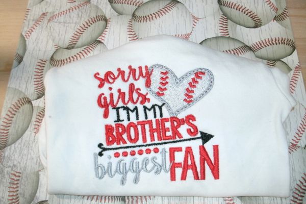 Baseball sorry girls I'm my brother's biggest fan Baseball Shirt