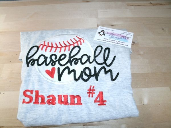 Baseball Mom baseball heart Baseball Shirt