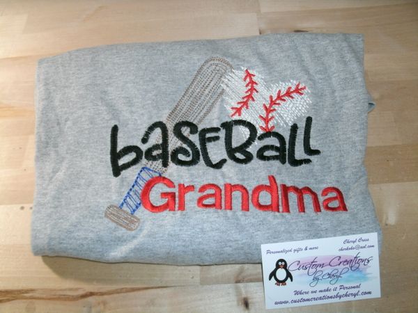 Baseball Grandma baseball sketch heart & bat Baseball Shirt