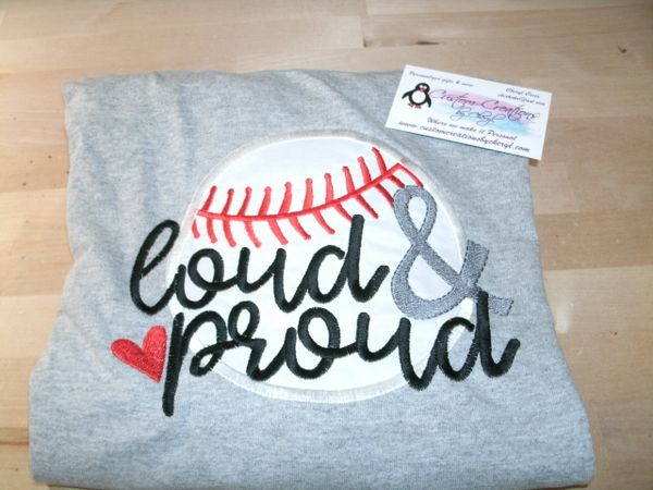 Baseball Loud & Proud baseball heart Baseball Shirt