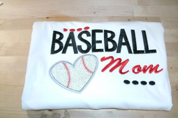 Baseball Mom heart dots Baseball Shirt