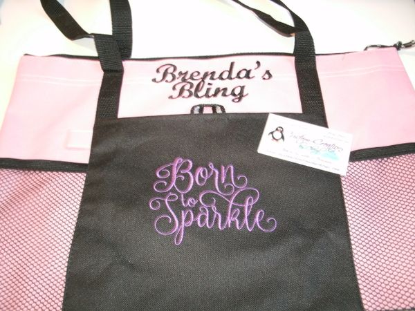 Born to Sparkle Paparazzi Personalized Jewelry Tote Bag