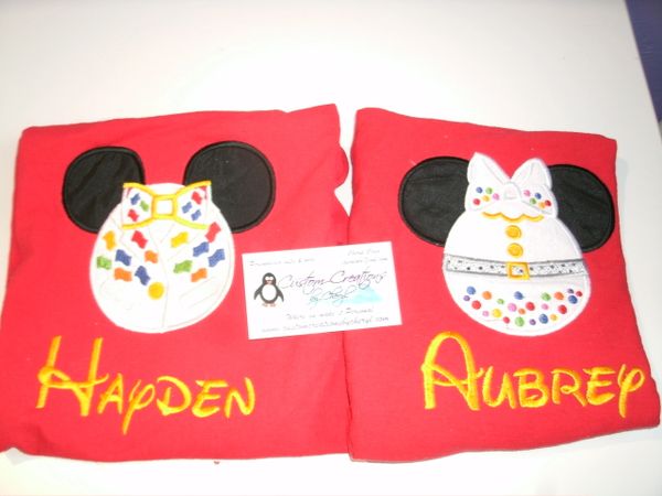 Mickey and Minnie Mouse Celebration Party Ears Couples Shirts