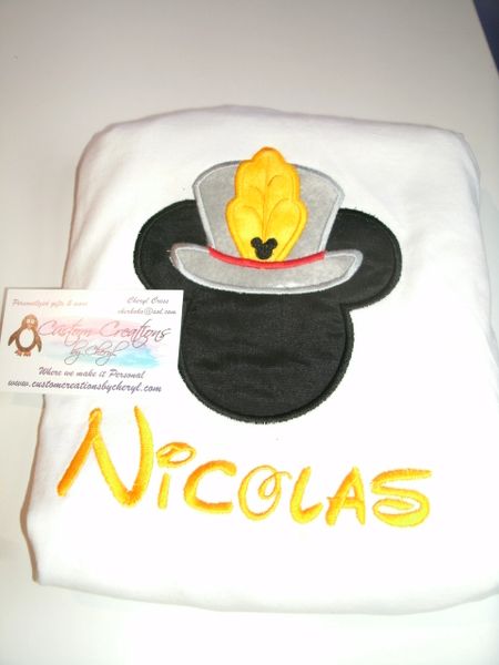 Dumbo Elephant Ringmaster Mouse Ears Personalized Shirt