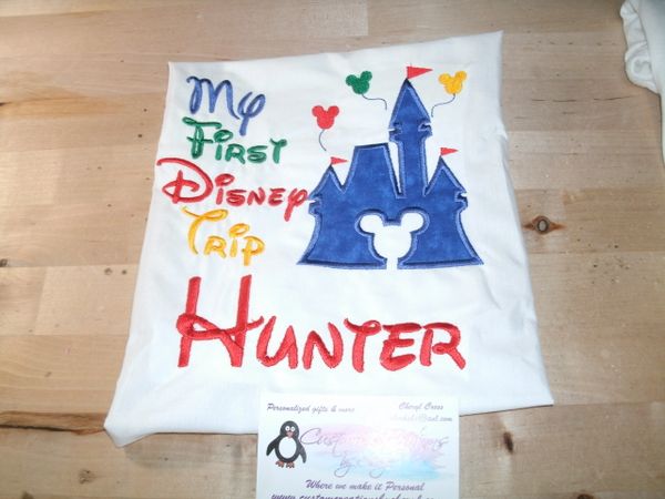 My First Disney Trip Mickey Castle Personalized Shirt