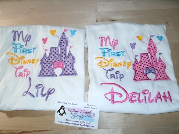 My First Disney Trip Minnie Castle Personalized Shirt