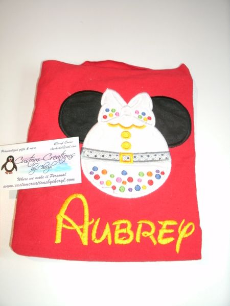 Minnie Celebration Party Mouse Ears Personalized Shirt