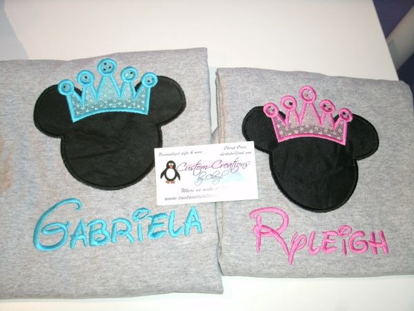 Minnie Princess Mouse Ears Personalized Shirt