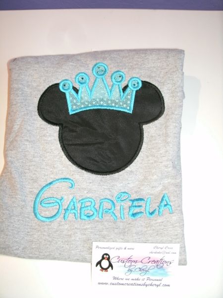 Mickey Prince Mouse Ears Personalized Shirt