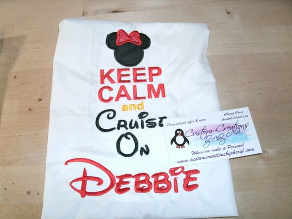 Minnie Keep Calm & Cruise On Mouse Ears Personalized Shirt