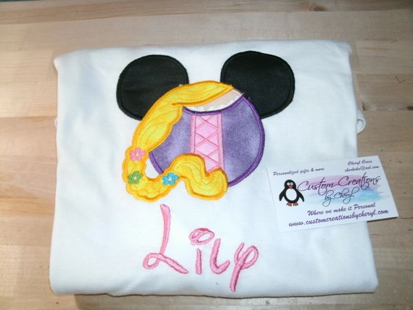 Princess Rapunzel Inspired Mouse Ears Shirt