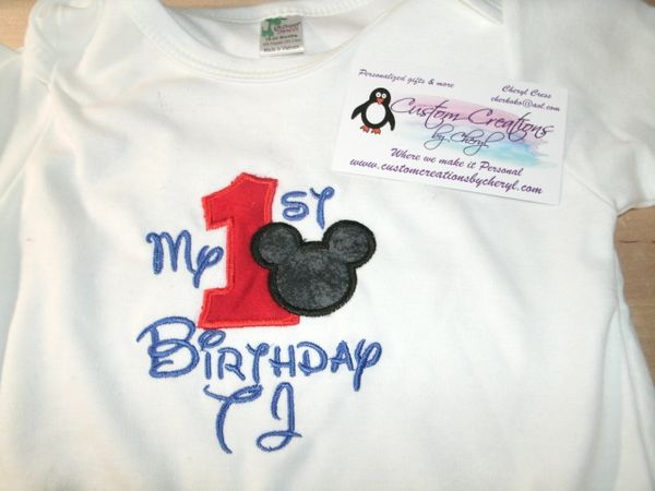 Mickey My 1st Birthday Dizney Personalized Birthday Shirt