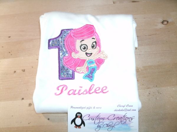 Bubble guppies 1st Birthday Personalized Birthday Shirt