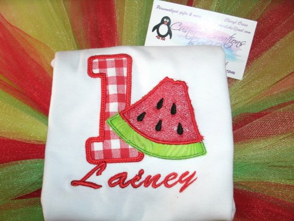 Watermelon 1st Birthday Personalized Birthday Shirt