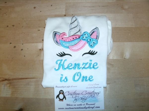 Unicorn 1st Birthday Personalized Birthday Shirt